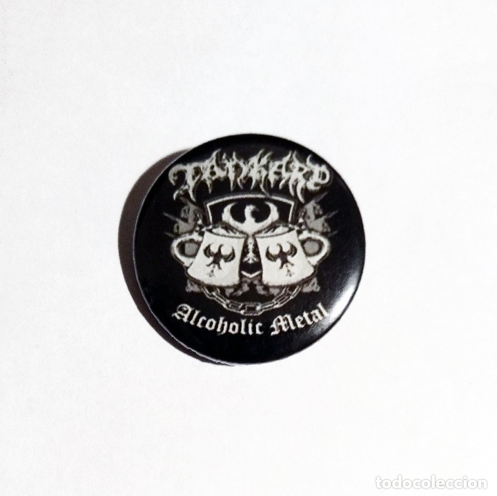 M&uacute;sica de colecci&oacute;n: TANKARD - ALCOHOLIC METAL CHAPA 31MM (CON IMPERDIBLE) - THRASH METAL