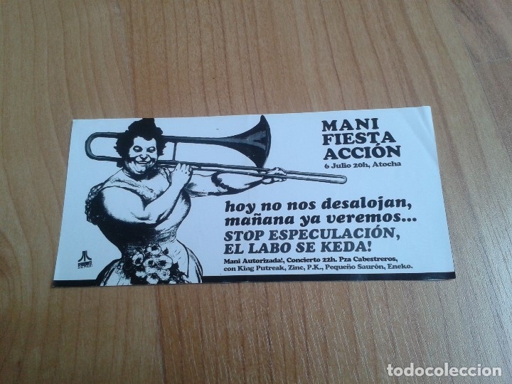 M&uacute;sica de colecci&oacute;n: Flyer - Mani Fiesta Acci&oacute;n - El Labo se queda ! - King Putreak, N-ko, Peque&ntilde;o Saur&oacute;n, Zinc - Madrid