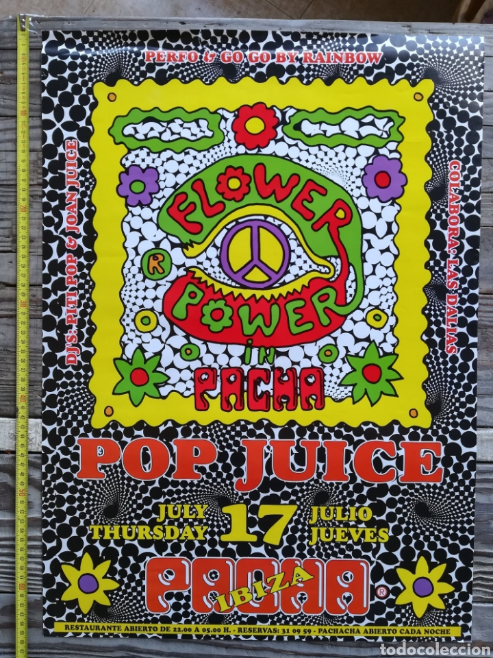 Musique de collection: Pacha flower power poster Ibiza disco discoteca dj hippy