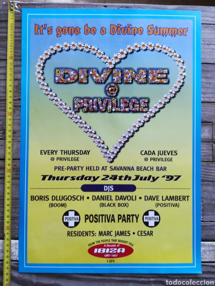 Musique de collection: Poster cartel Divine privilege Ibiza disco discoteca dj