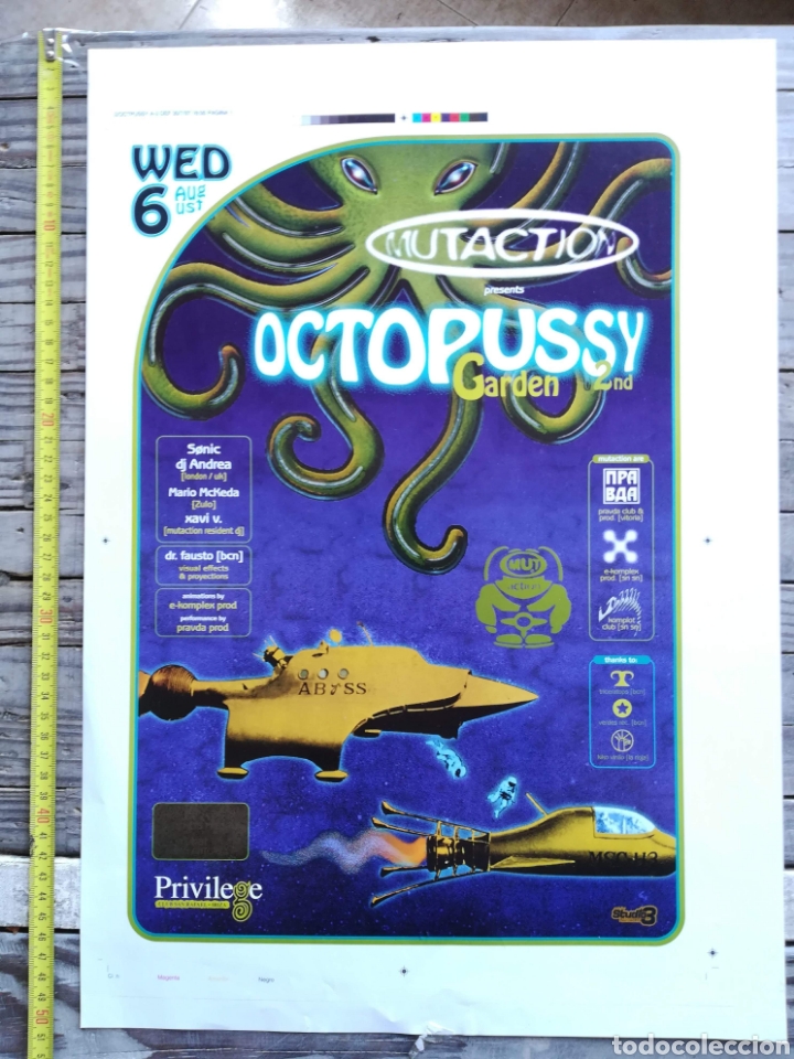 Musique de collection: Poster cartel Octopussy privilege Ibiza disco discoteca dj