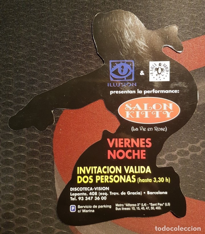 M&uacute;sica de colecci&oacute;n: SALON KITTY - FLYER DISCOTECA VISION BARCELONA - Foto 2