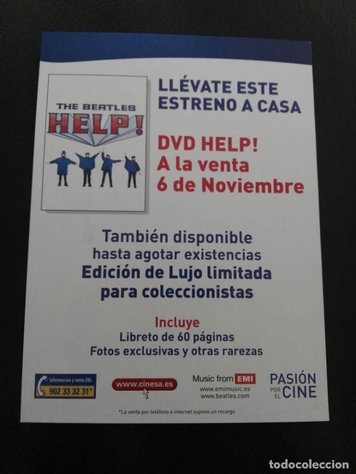 M&uacute;sica de colecci&oacute;n: PROGRAMA MANO REESTRENO ESPA&Ntilde;A HELP! THE BEATLES - Foto 2