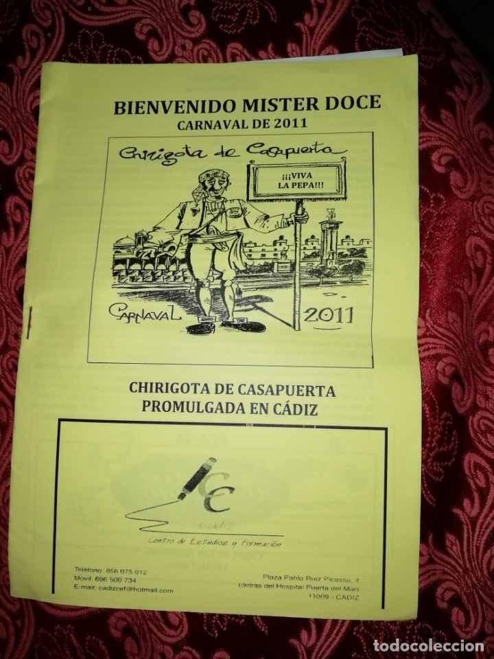 M&uacute;sica de colecci&oacute;n: carnaval de cadiz libreto bienvenido mister doce 2011