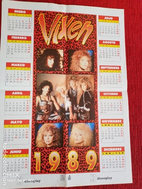 M&uacute;sica de colecci&oacute;n: VIXEN cartel calendario 50x35 ctms