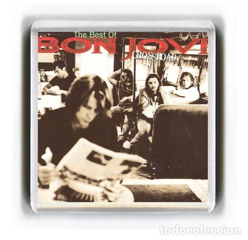 M&uacute;sica de colecci&oacute;n: IMAN ACRILICO NEVERA - MUSICA BON JOVI CROSS ROAD