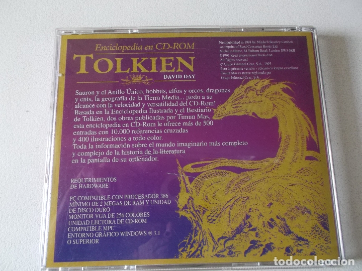 M&uacute;sica de colecci&oacute;n: TOLKIEN, ENCICLOPEDIA EN CD ROM, 1990 - Foto 4