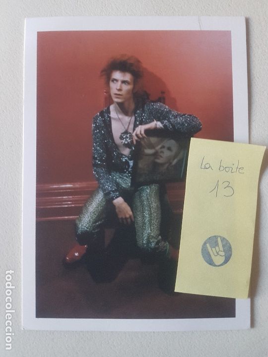 M&uacute;sica de cole&ccedil;&atilde;o: FLYER POSTAL DAVID BOWIE NATIONAL GALLERY LONDON MICK ROCK 1973