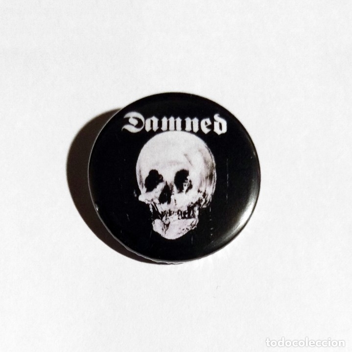 M&uacute;sica de colecci&oacute;n: THE DAMNED - CHAPA 31MM (CON IMPERDIBLE) - ROCK G&Oacute;TICO PUNK NEW WAVE