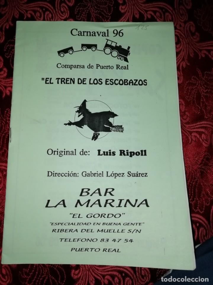 M&uacute;sica de colecci&oacute;n: Carnaval de C&aacute;diz libreto comparsa el tren de los escobazos 1996