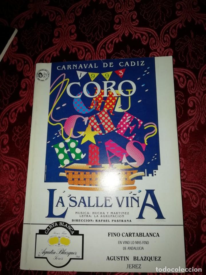 M&uacute;sica de colecci&oacute;n: Carnaval de C&aacute;diz libreto coro chucher&iacute;as 1993