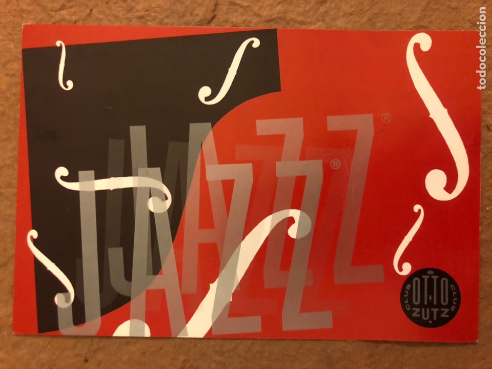 Collectible Music: OTTO ZUTZ BAR (BARCELONA). POSTAL CIRCULADA DE LA PROGRAMACI&Oacute;N DE JAZZ DE ENERO DE 1987.