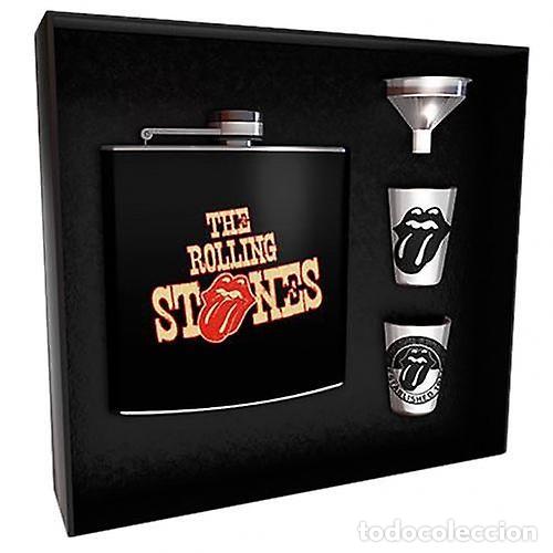 Set Petaca The Rolling Stones Con 2 Vasos De Metal 