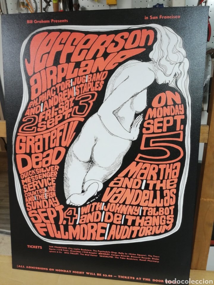 Musique de collection: Psicodelico Cuadro Cartel Concierto 1960s ReproPintura 70x50 cm CG