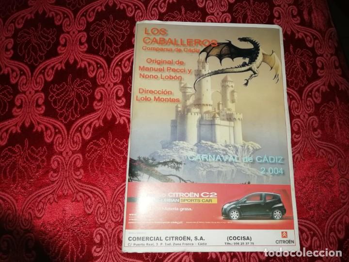 M&uacute;sica de colecci&oacute;n: Carnaval de C&aacute;diz libreto comparsa los caballeros