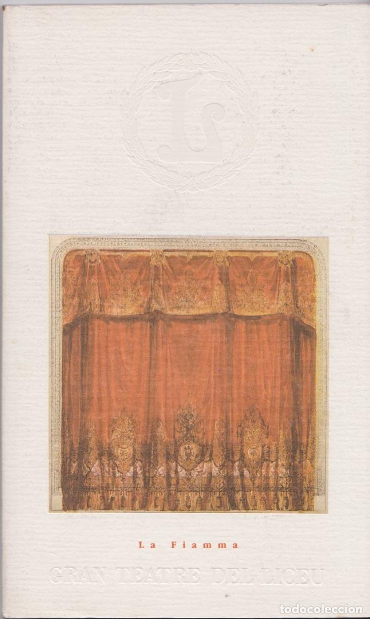 M&uacute;sica de colecci&oacute;n: LA FIAMMA - PROGRAMA DE MANO - TEATRE DEL LICEU &ndash; PUBLICIDAD - 1989-90
