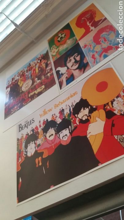 Collectible Music: THE BEATLES PSICODELIA COLECCION 3 CARTELES LITOGRAFICOS MUSICA. YELLOW SUBMARINE, SGT. PEPPER&acute;S