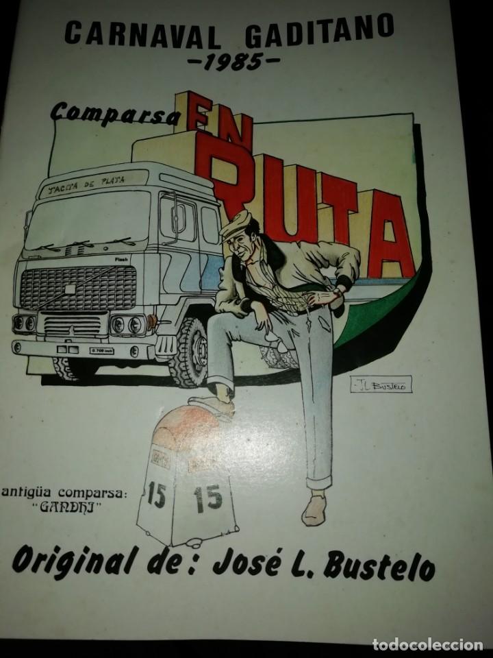 M&uacute;sica de colecci&oacute;n: Carnaval de C&aacute;diz libreto comparsa en ruta 1985