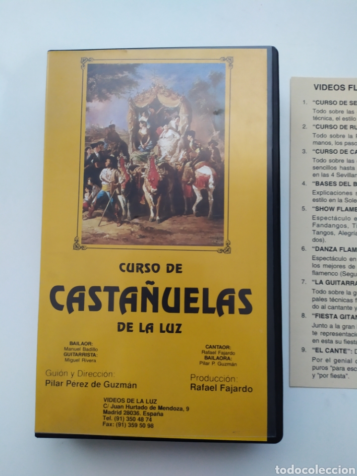 M&uacute;sica de colecci&oacute;n: Curso de casta&ntilde;uelas VHS - Foto 1
