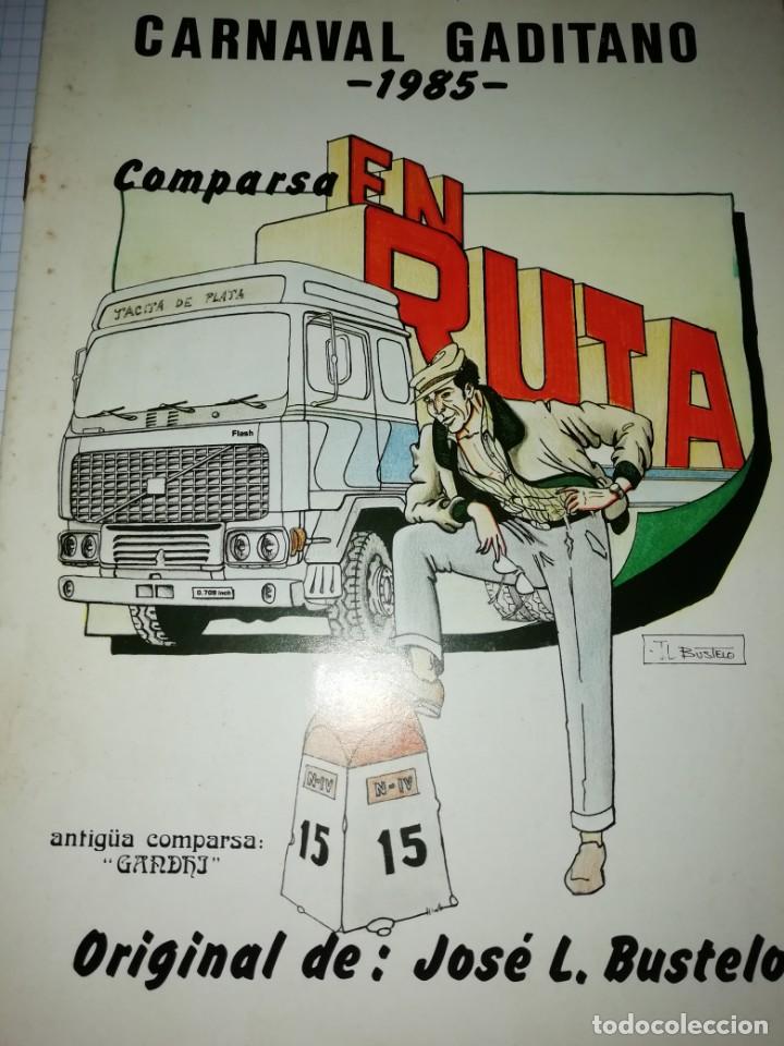 M&uacute;sica de colecci&oacute;n: Carnaval de C&aacute;diz libreto comparsa en ruta 1985