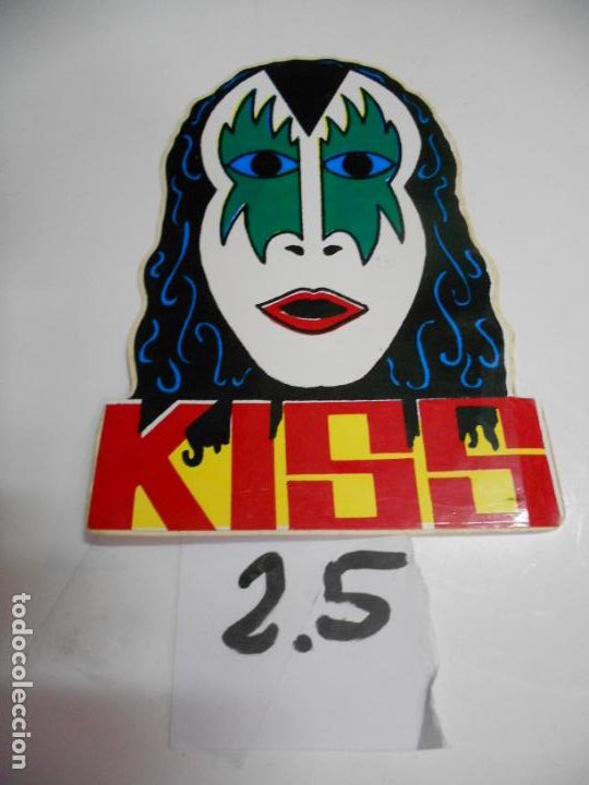 M&uacute;sica de cole&ccedil;&atilde;o: ANTIGUA PEGATINA VINTAGE A&Ntilde;OS 90 - KISS - ENVIO INCLUIDO A ESPA&Ntilde;A