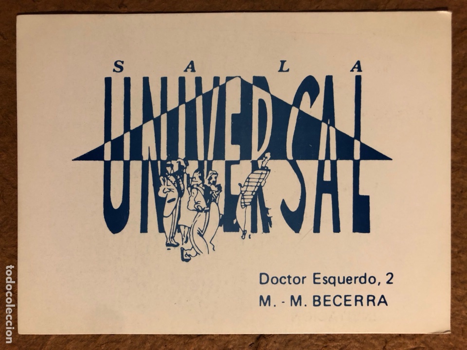 Collectible Music: SALA UNIVERSAL (MADRID). TARJETA POSTAL INVITACI&Oacute;N A LA SALA CON COPA EL 8 OCTUBRE DE 1988
