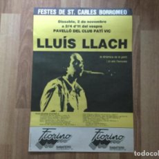 Música de colección: CARTEL CONCIERTO LLUIS LLACH VIC. PAVELLO CLUB PATI VIC