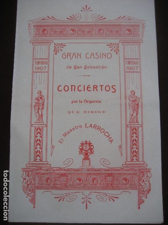 Musique de collection: San Sebastian. Gran Casino Programa 5 de Septiembre 1907. Maestro Arb&oacute;s.