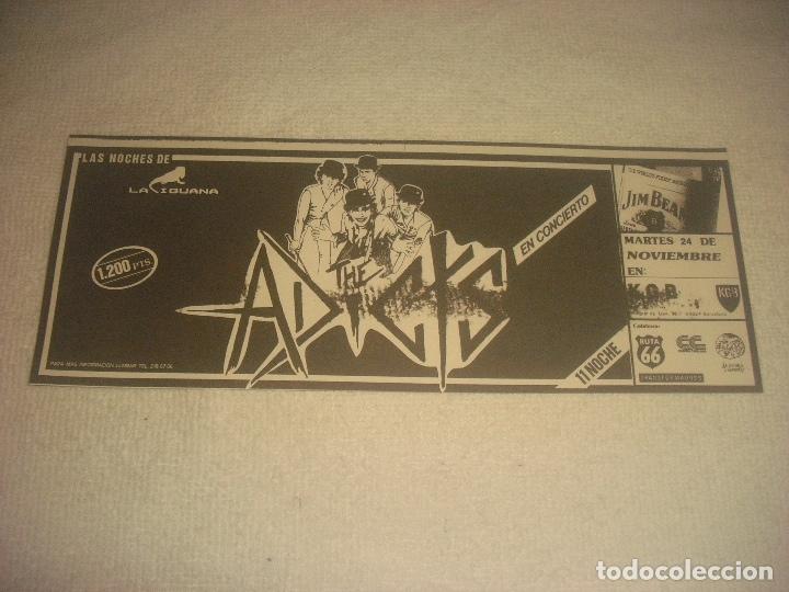 M&uacute;sica de colecci&oacute;n: THE ADICTS EN CONCIERTO KGB - Foto 1