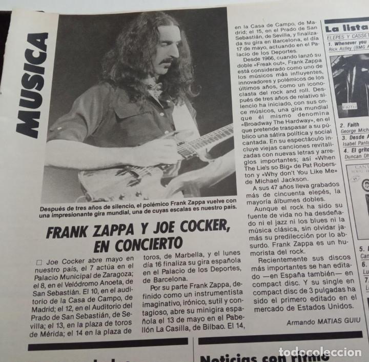 M&uacute;sica de colecci&oacute;n: FRANK ZAPPA Y JOE COCKER EN MARBELLA PUBLICIDAD VINTAGE MUSICA 1988