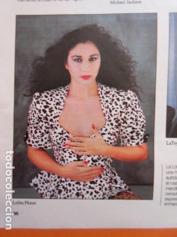 M&uacute;sica de colecci&oacute;n: RECORTE 1987 - LOLITA FLORES LATOYA JACKSON MICHAEL JACKSON -- TAMA&Ntilde;O 22,5 x 30 CM HOJA - 1 PAG