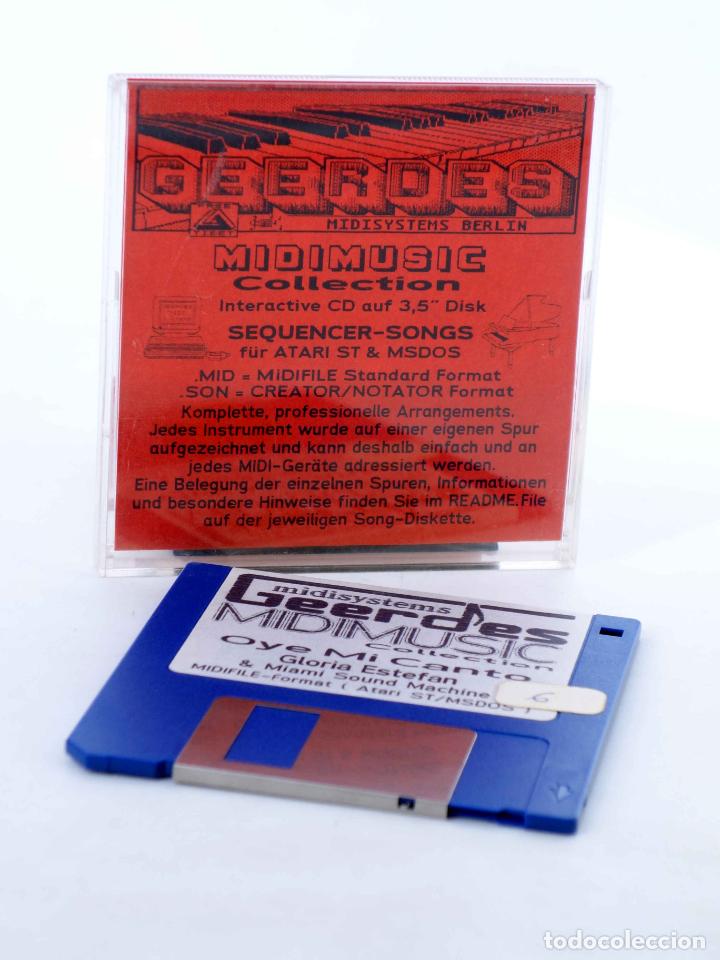 M&uacute;sica de colecci&oacute;n: &rdquo;OYE MI CANTO (Gloria Estefan) Geerdes Midisystem, 1989. DISKETTE 3,5&rdquo;&rdquo;. ATARI MSDOS. MIDI MUSIC&rdquo;