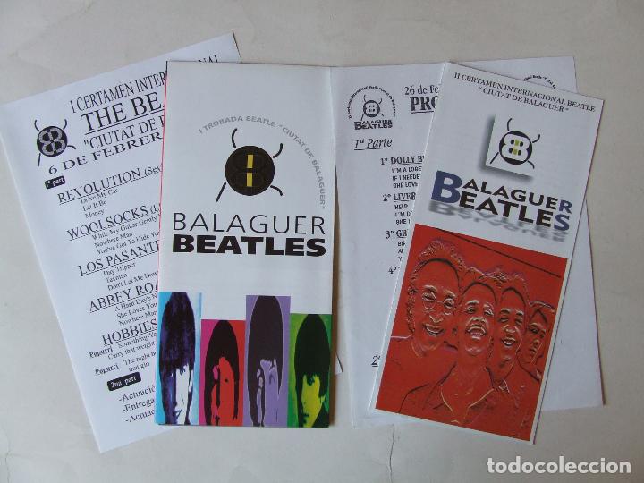 M&uacute;sica de colecci&oacute;n: LOTE PROGRAMAS TRIPTICOS I Y II CERTAMEN VERSIONES BEATLES DE BALAGUER - Foto 1