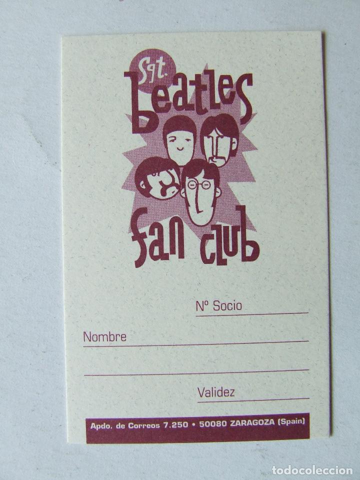 M&uacute;sica de colecci&oacute;n: CARNET DE SOCIO SGT. BEATLES FAN CLUB ESPA&Ntilde;A COLOR GRANATE