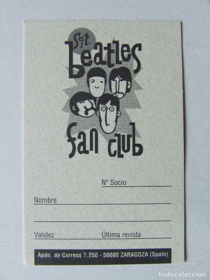 M&uacute;sica de colecci&oacute;n: CARNET DE SOCIO SGT. BEATLES FAN CLUB ESPA&Ntilde;A COLOR NEGRO