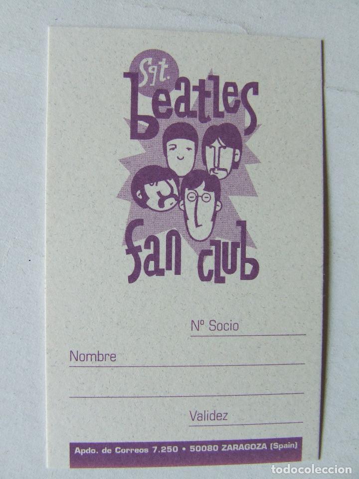 M&uacute;sica de colecci&oacute;n: CARNET DE SOCIO SGT. BEATLES FAN CLUB ESPA&Ntilde;A COLOR VIOLETA