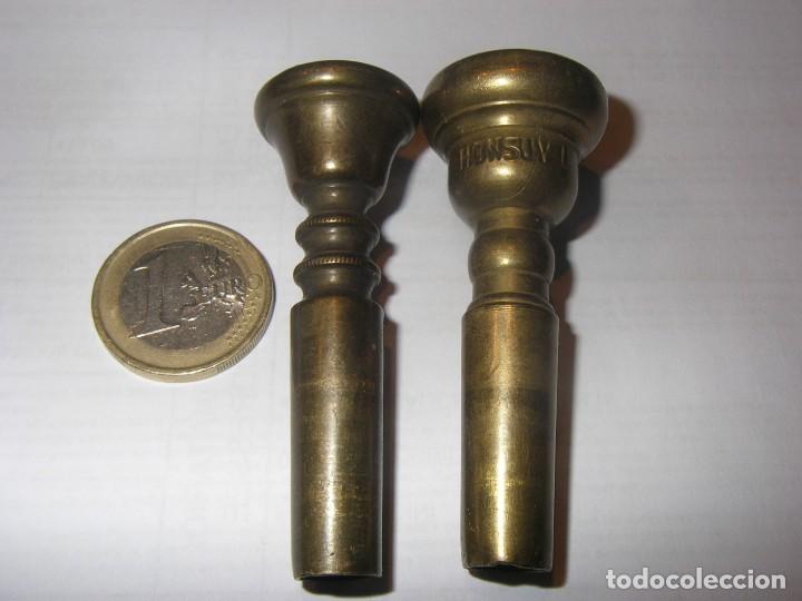 M&uacute;sica de colecci&oacute;n: Dos boquillas de trompeta, una an&oacute;nima y otra Honsuy 1