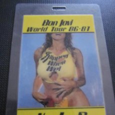 Musica di collezione: BON JOVI - PASE VIP DEL WORLD TOUR 86-87 - REPRODUCCION DEL PASE ORIGINAL.. Lote 300616643
