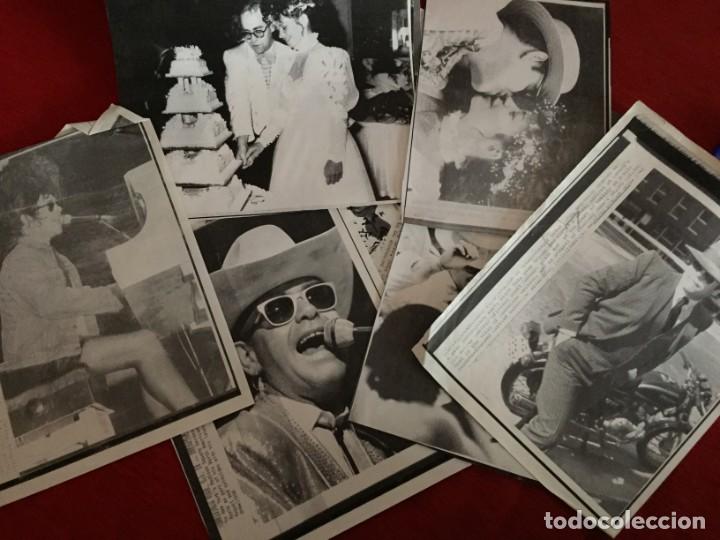 M&uacute;sica de colecci&oacute;n: F8937 LOTE DE ANTIGUAS 15 FOTOCOPIAS EN PAPEL DE FOTOS DEL CANTANTE ELTON JOHN
