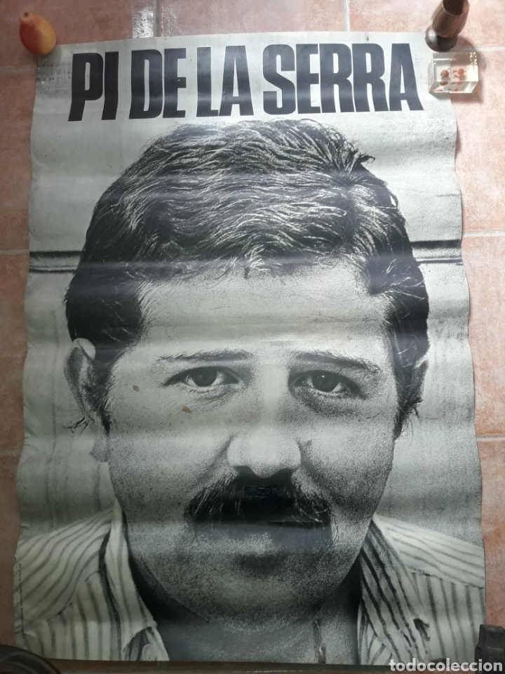 M&uacute;sica de cole&ccedil;&atilde;o: Quico Pi De La Serra Cartel gran formato cantante can&ccedil;o catalana Setze Jutges poster 1968