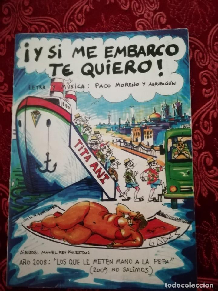 M&uacute;sica de colecci&oacute;n: Carnaval de C&aacute;diz libreto chirigota ilegal y si me embarc&oacute; te quiero