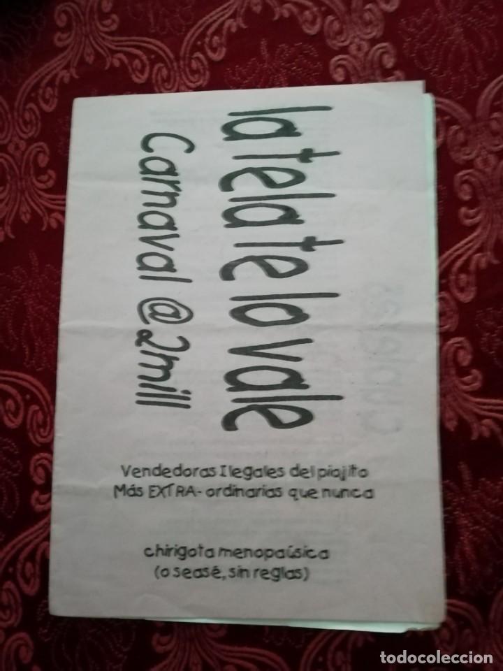 M&uacute;sica de colecci&oacute;n: Carnaval de C&aacute;diz libreto chirigota ilegal La tela te lo vale