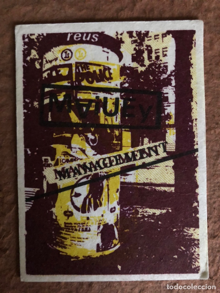 Collectible Music: MAIUEY MANAGEMENT. TARJETA PAPEL SECANTE. FANZINE REUS?. PRIMEROS A&Ntilde;OS 80.