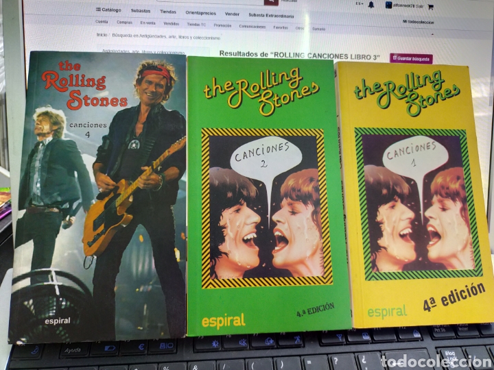 M&uacute;sica de colecci&oacute;n: Lote 3 libros the Rolling Stones canciones 1,2 y 4