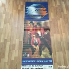 Música de colección: CARTEL CONCIERTO ZZ TOP - RECYCLER OPEN AIR 91 TOUR 1991 - BERLIN . WALDBUHNE ZZTOP