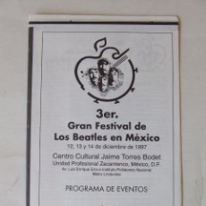 Música de colección: PROGRAMA TERCER GRAN FESTIVAL DE LOS BEATLES EN MEXICO 1997