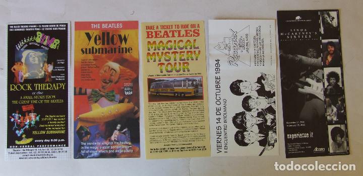 M&uacute;sica de colecci&oacute;n: LOTE 5 FLYERS PUBLICITARIOS EVENTOS BEATLES