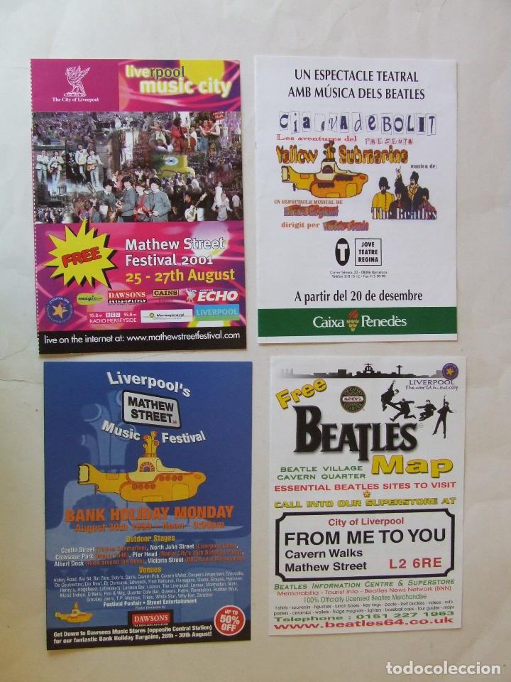 M&uacute;sica de colecci&oacute;n: LOTE 4 D&Iacute;PTICOS PROGRAMAS EVENTOS BEATLES - Foto 1