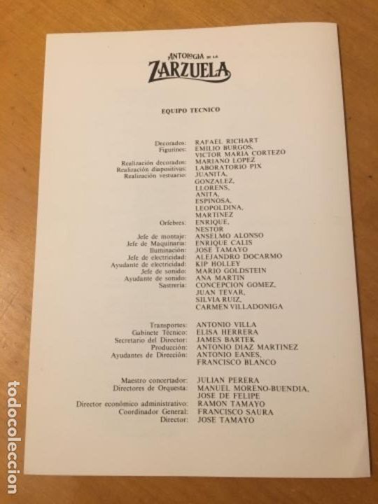 M&uacute;sica de colecci&oacute;n: Programa Antolog&iacute;a de la Zarzuela gira 87 - Foto 3