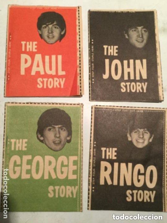 Musique de collection: Beatles- 4 libritos 15 p&aacute;ginas c/u. recortadas de revista americana (gira USA)- 11,5x8,5 cm